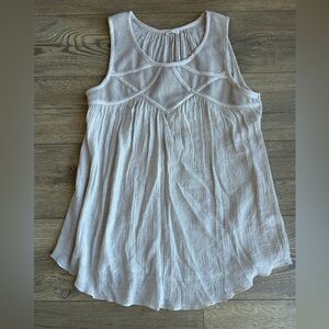 Spense Cream Sleeveless Tunic Top